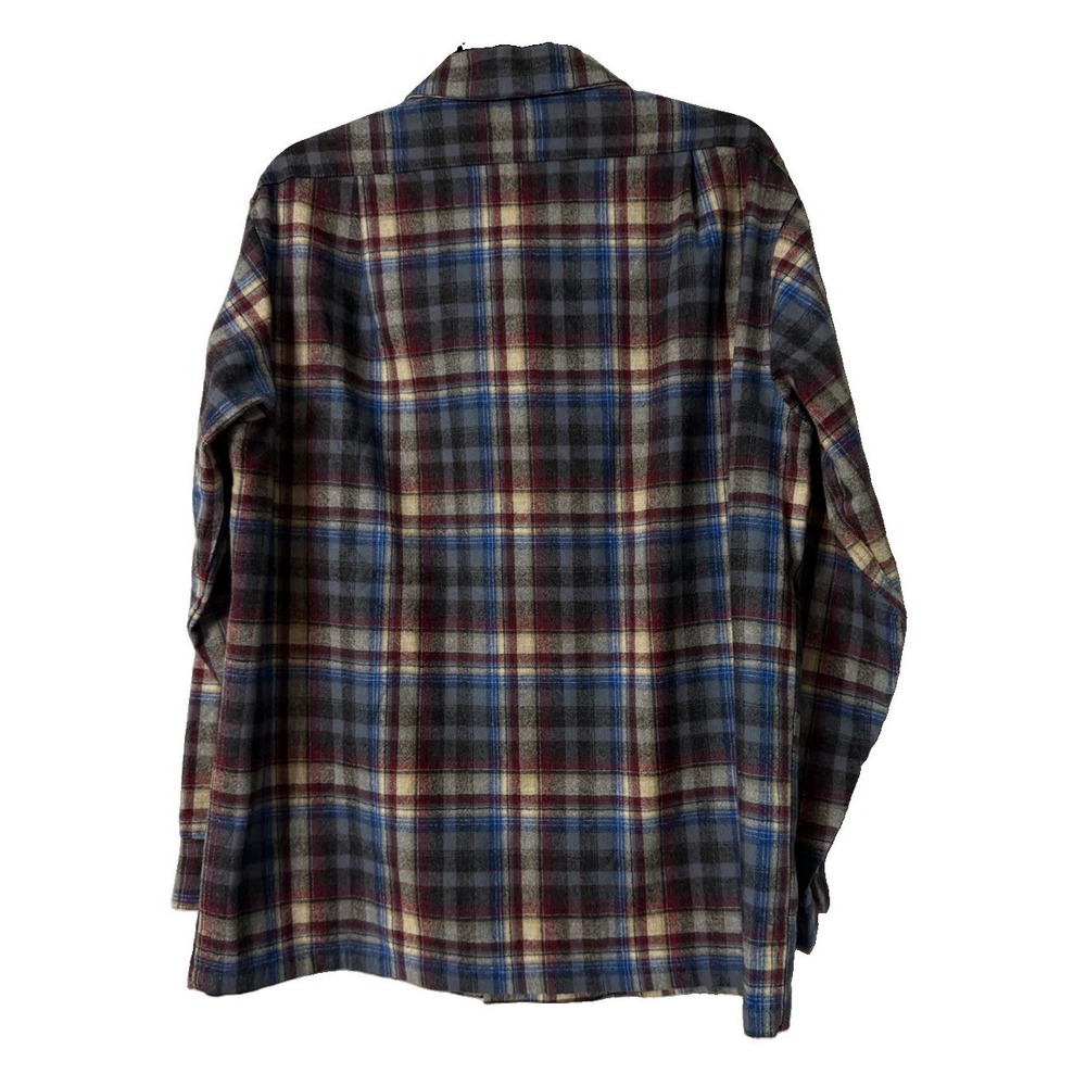 Vintage Pendleton Mens Long Sleeve Button Virgin Wool USA Shirt Size Large EUC - Picture 7 of 10